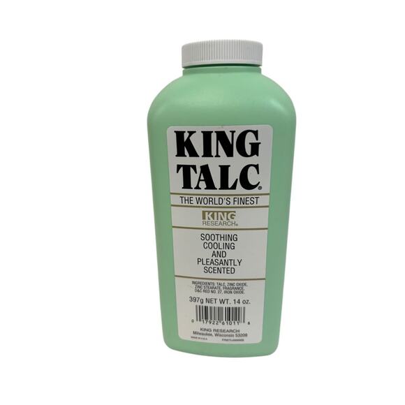 King Talc 14oz Soothing Cooling Pleasant Scent New USA - Picture 1 of 5